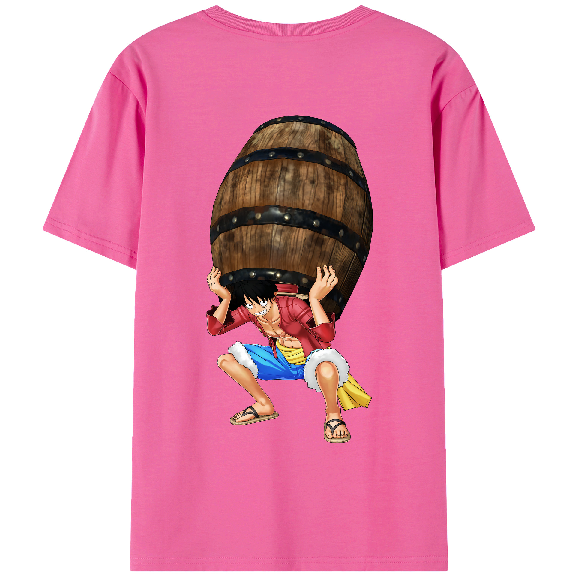 ワンピース モンキー・D・ルフィ ONE PIECE Monkey D. Luffy レディース半袖Tシャツ(バックプリント)